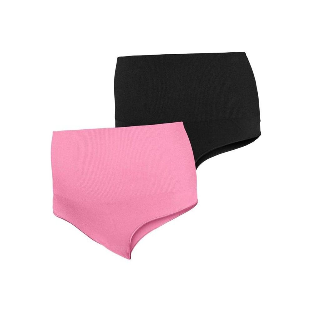 Mamalicious Womens/Ladies Mlilja High Leg Thong (Pack of 2) / Black/Pink
